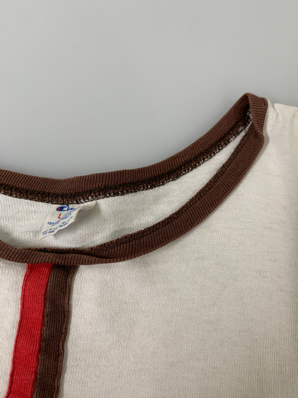 【中古品】【メンズ】 CHAMPION チャンピオン 80S トリコタグ後期 SS TEE Tシャツ トップス 146-260523-zi-17-min サイズ：L カラー：ホワイト 万代Net店