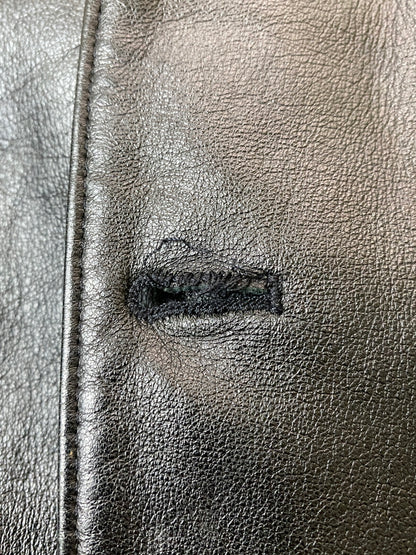 【中古品】【メンズ】 PESCI ペッシ LEATHER VEST レザーベスト イタリア製 トップス 146-260715-yn-19-min サイズ：50 カラー：ブラック 万代Net店