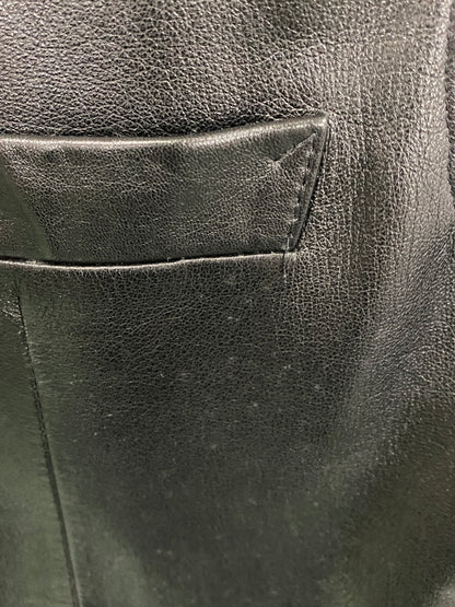 【中古品】【メンズ】 PESCI ペッシ LEATHER VEST レザーベスト イタリア製 トップス 146-260715-yn-19-min サイズ：50 カラー：ブラック 万代Net店