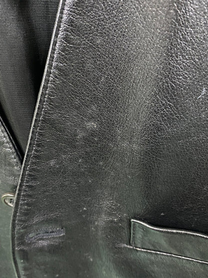 【中古品】【メンズ】 PESCI ペッシ LEATHER VEST レザーベスト イタリア製 トップス 146-260715-yn-19-min サイズ：50 カラー：ブラック 万代Net店