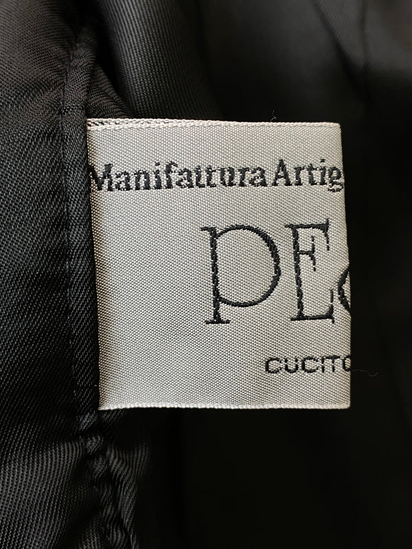【中古品】【メンズ】 PESCI ペッシ LEATHER VEST レザーベスト イタリア製 トップス 146-260715-yn-19-min サイズ：50 カラー：ブラック 万代Net店