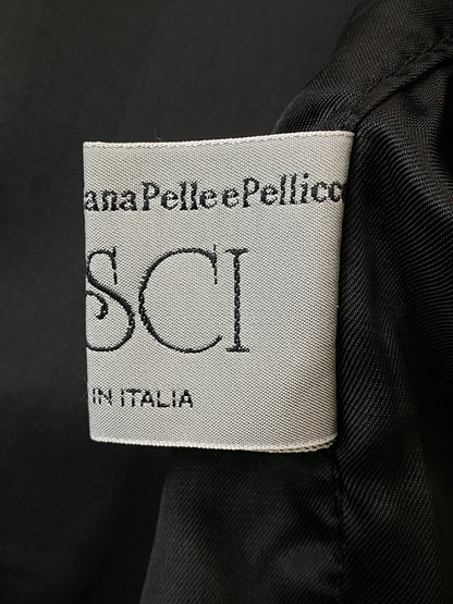 【中古品】【メンズ】 PESCI ペッシ LEATHER VEST レザーベスト イタリア製 トップス 146-260715-yn-19-min サイズ：50 カラー：ブラック 万代Net店