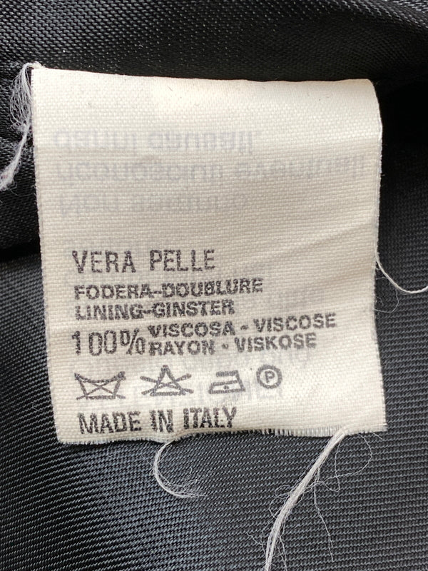 【中古品】【メンズ】 PESCI ペッシ LEATHER VEST レザーベスト イタリア製 トップス 146-260715-yn-19-min サイズ：50 カラー：ブラック 万代Net店