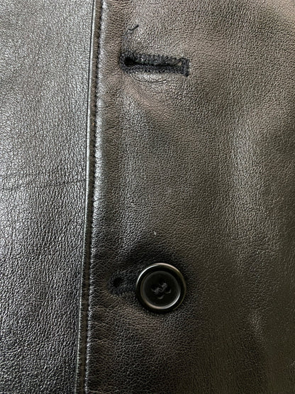【中古品】【メンズ】 PESCI ペッシ LEATHER VEST レザーベスト イタリア製 トップス 146-260715-yn-19-min サイズ：50 カラー：ブラック 万代Net店