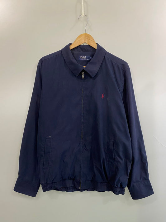【現状渡し品】【メンズ】 POLO RALPH LAUREN ポロ・ラルフローレン LS COTTON JACKET コットンジャケット スイングトップ アウター 146-260605-kt-03-min サイズ：XL カラー：ネイビー 万代Net店