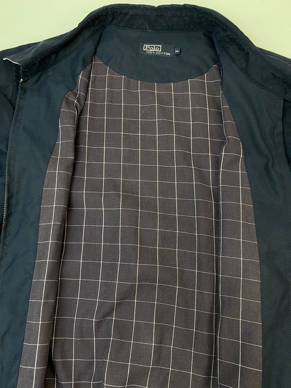 【現状渡し品】【メンズ】 POLO RALPH LAUREN ポロ・ラルフローレン LS COTTON JACKET コットンジャケット スイングトップ アウター 146-260605-kt-03-min サイズ：XL カラー：ネイビー 万代Net店