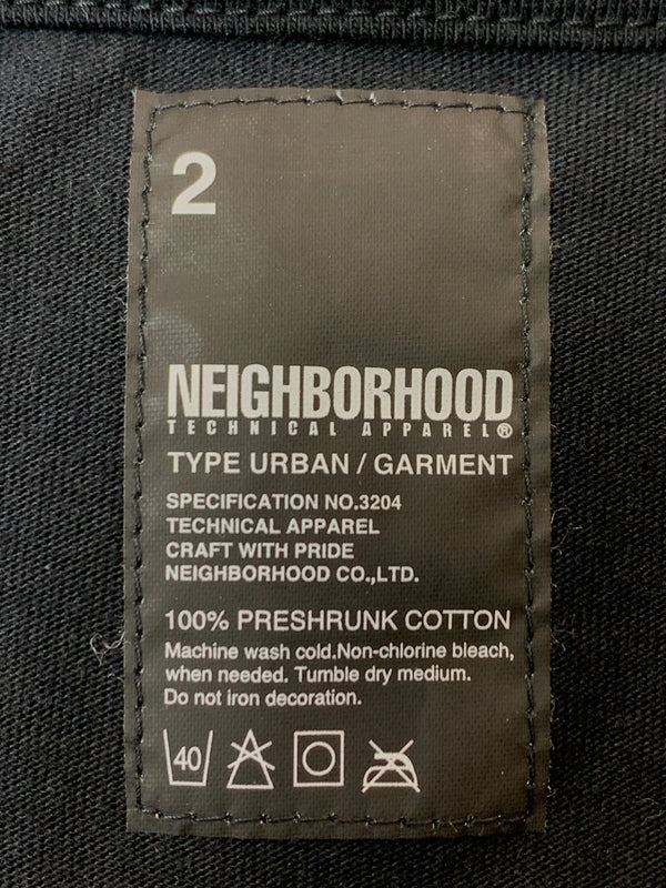 【中古美品】【メンズ】 NEIGHBORHOOD ネイバーフッド ×IZZUE イズ― LOGO TEE 半袖Tシャツ ショートスリーブ 142-260531-AS-35-min サイズ：2 カラー：ブラック 万代Net店