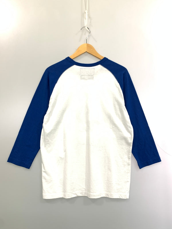 【中古品】【メンズ】 NEIGHBORHOOD ネイバーフッド ×DISNEY ディズニ RAGLAN TEE 七分袖Tシャツ 142-260531-AS-33-min サイズ：M カラー：ホワイト/ブルー 万代Net店