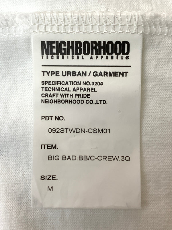 【中古品】【メンズ】 NEIGHBORHOOD ネイバーフッド ×DISNEY ディズニ RAGLAN TEE 七分袖Tシャツ 142-260531-AS-33-min サイズ：M カラー：ホワイト/ブルー 万代Net店