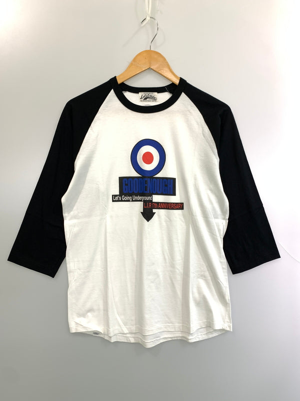【中古品】【メンズ】 LET IT RIDE レットイットライド ×GOODENOUGH グッドイナフ PRINT TEE 七分袖 142-260531-AS-32-min サイズ：L カラー：ホワイト/ブラック 万代Net店