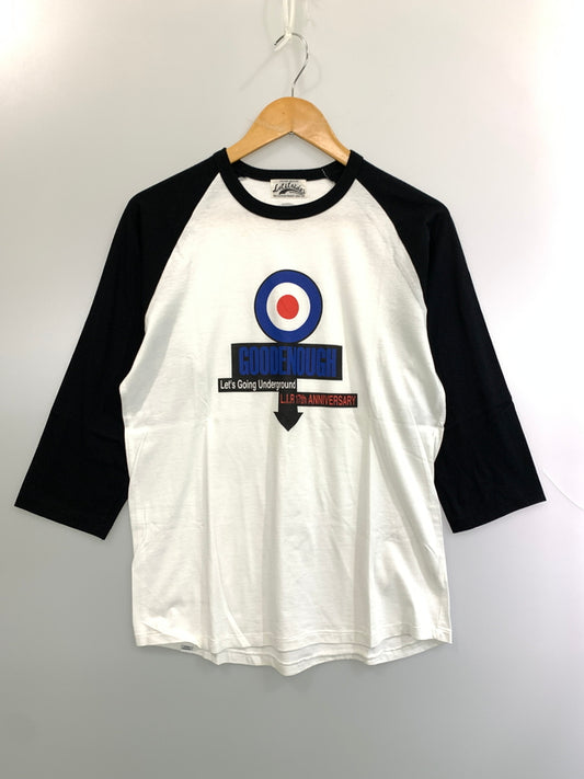 【中古品】【メンズ】 LET IT RIDE レットイットライド ×GOODENOUGH グッドイナフ PRINT TEE 七分袖 142-260531-AS-32-min サイズ：L カラー：ホワイト/ブラック 万代Net店