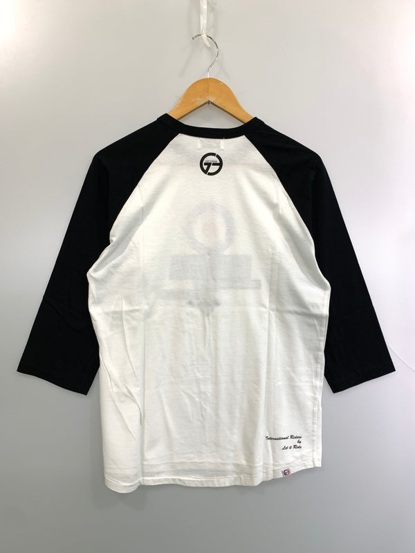【中古品】【メンズ】 LET IT RIDE レットイットライド ×GOODENOUGH グッドイナフ PRINT TEE 七分袖 142-260531-AS-32-min サイズ：L カラー：ホワイト/ブラック 万代Net店