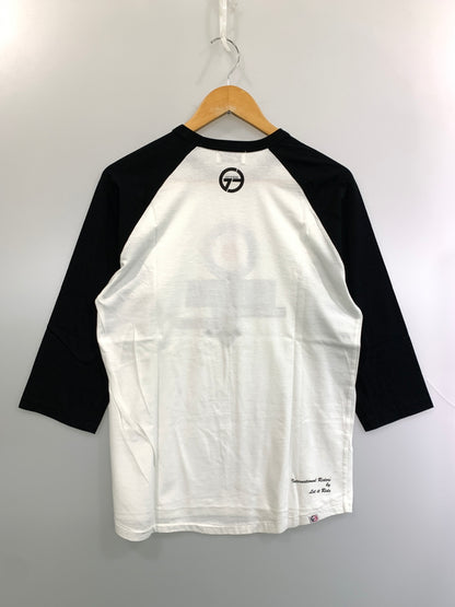 【中古品】【メンズ】 LET IT RIDE レットイットライド ×GOODENOUGH グッドイナフ PRINT TEE 七分袖 142-260531-AS-32-min サイズ：L カラー：ホワイト/ブラック 万代Net店