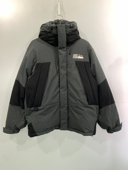 【中古品】【メンズ】 FIRST DOWN ファーストダウン 223-1514 HOODED DOWN JACKET ダウンジャケット アウター 144-260531-AS-23-min サイズ：M カラー：ブラック/グレー 万代Net店