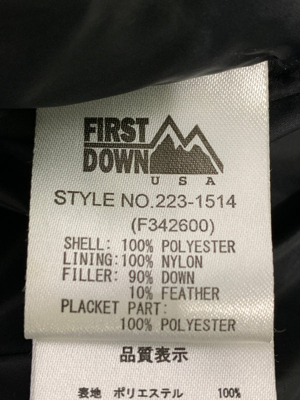 【中古品】【メンズ】 FIRST DOWN ファーストダウン 223-1514 HOODED DOWN JACKET ダウンジャケット アウター 144-260531-AS-23-min サイズ：M カラー：ブラック/グレー 万代Net店