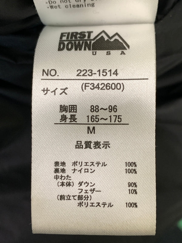 【中古品】【メンズ】 FIRST DOWN ファーストダウン 223-1514 HOODED DOWN JACKET ダウンジャケット アウター 144-260531-AS-23-min サイズ：M カラー：ブラック/グレー 万代Net店
