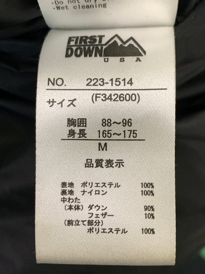 【中古品】【メンズ】 FIRST DOWN ファーストダウン 223-1514 HOODED DOWN JACKET ダウンジャケット アウター 144-260531-AS-23-min サイズ：M カラー：ブラック/グレー 万代Net店