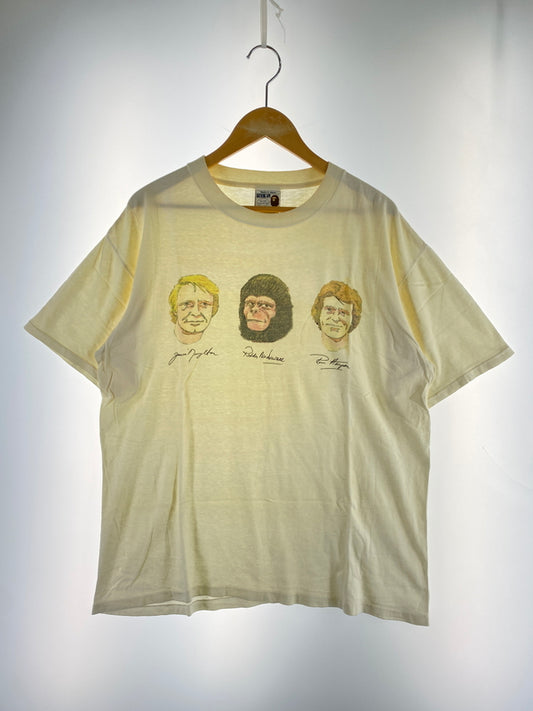 【現状渡し品】【メンズ】 A BATHING APE ア ベイシング エイプ 90's 初期 猿の惑星 S/S TEE ショートスリーブTシャツ 半袖Tシャツ トップス 146-260527-yn-34-min サイズ：L カラー：ライトイエロー 万代Net店
