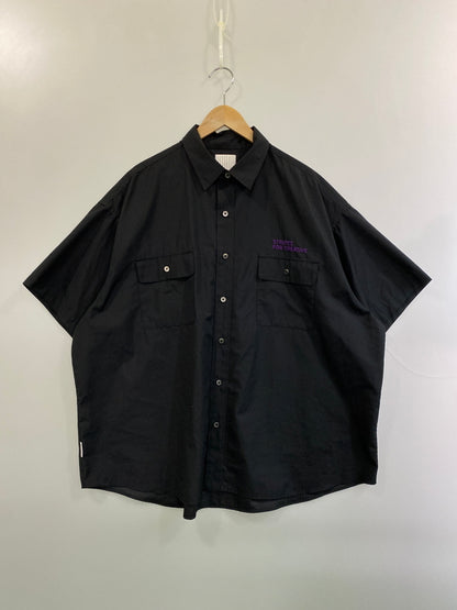 【中古品】【メンズ】 STRIPES FOR CREATIVE ストライプフォークリエイティブ S/S SHIRT ショートスリーブシャツ 半袖シャツ トップス 140-260602-yn-29-min サイズ：XXXXL カラー：ブラック 万代Net店