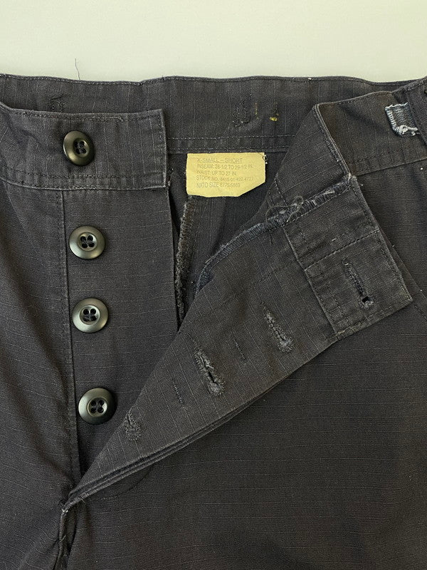 【中古品】【メンズ】 U.S.ARMY ユーエスアーミー BDU PANTS SP0100-97-D-CB10 カーゴパンツ フィールドパンツ 90S 157-260606-kt-09-min サイズ：XS カラー：ブラック 万代Net店
