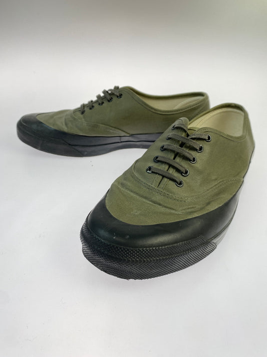 【中古品】【メンズ】 PEANUTS & CO ピーナッツアンドカンパニー × ADDICT CLOTHES アディクトクローズ WAXED COTTON P-DECK SHOES ワックスコットン デッキシューズ スニーカー メンズ 162-260524-em-13-min サイズ：10 カラー：カーキグリーン 万代Net店
