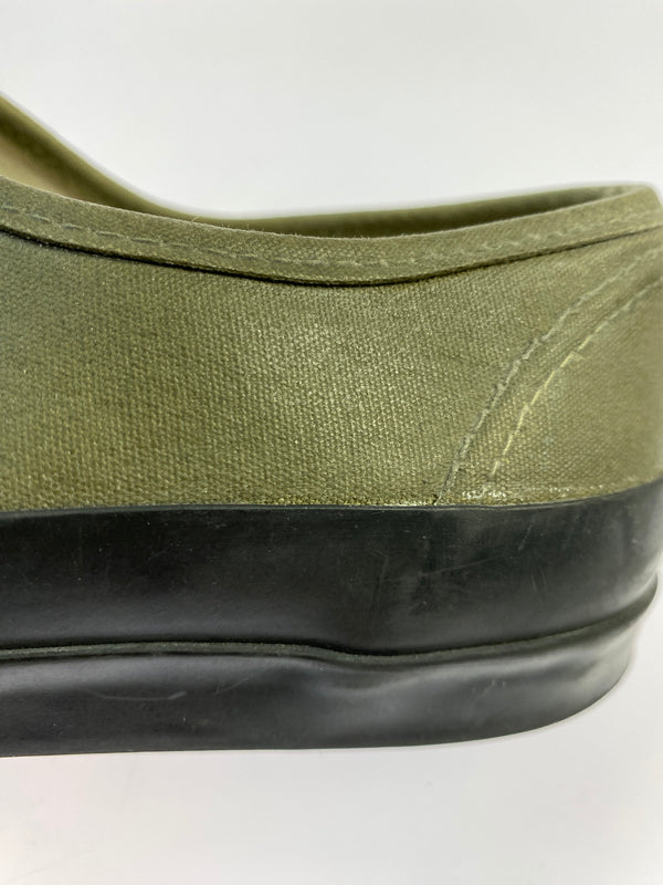 【中古品】【メンズ】 PEANUTS & CO ピーナッツアンドカンパニー × ADDICT CLOTHES アディクトクローズ WAXED COTTON P-DECK SHOES ワックスコットン デッキシューズ スニーカー メンズ 162-260524-em-13-min サイズ：10 カラー：カーキグリーン 万代Net店