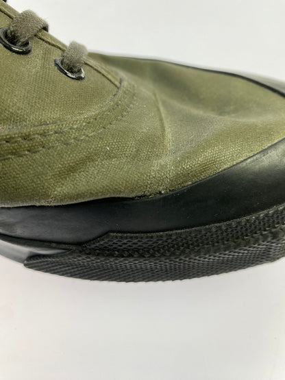【中古品】【メンズ】 PEANUTS & CO ピーナッツアンドカンパニー × ADDICT CLOTHES アディクトクローズ WAXED COTTON P-DECK SHOES ワックスコットン デッキシューズ スニーカー メンズ 162-260524-em-13-min サイズ：10 カラー：カーキグリーン 万代Net店