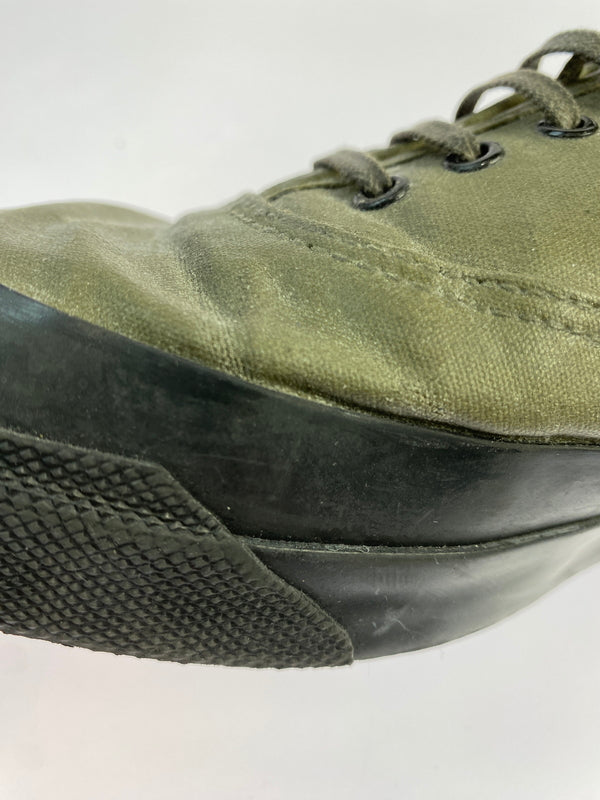 【中古品】【メンズ】 PEANUTS & CO ピーナッツアンドカンパニー × ADDICT CLOTHES アディクトクローズ WAXED COTTON P-DECK SHOES ワックスコットン デッキシューズ スニーカー メンズ 162-260524-em-13-min サイズ：10 カラー：カーキグリーン 万代Net店