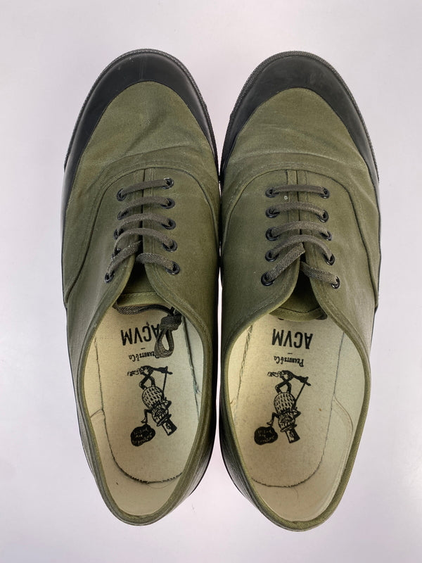 【中古品】【メンズ】 PEANUTS & CO ピーナッツアンドカンパニー × ADDICT CLOTHES アディクトクローズ WAXED COTTON P-DECK SHOES ワックスコットン デッキシューズ スニーカー メンズ 162-260524-em-13-min サイズ：10 カラー：カーキグリーン 万代Net店