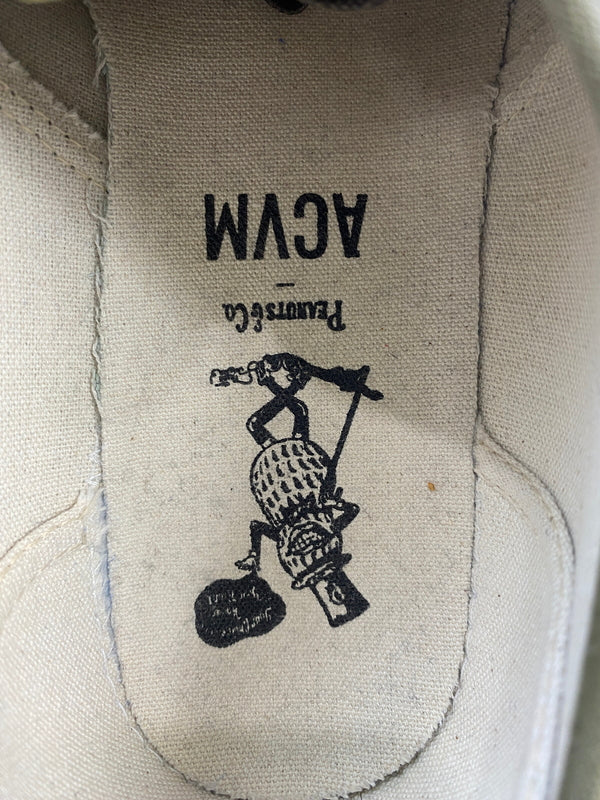 【中古品】【メンズ】 PEANUTS & CO ピーナッツアンドカンパニー × ADDICT CLOTHES アディクトクローズ WAXED COTTON P-DECK SHOES ワックスコットン デッキシューズ スニーカー メンズ 162-260524-em-13-min サイズ：10 カラー：カーキグリーン 万代Net店