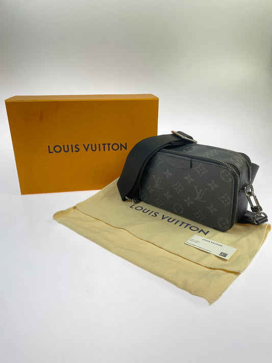 【中古品】【メンズ】 LOUIS VUITTON ルイ・ヴィトン M81260 モノグラム エクリプス アルファ・ウェアラブル ショルダーバッグ 179-260530-KS-11-min カラー：ブラック 万代Net店