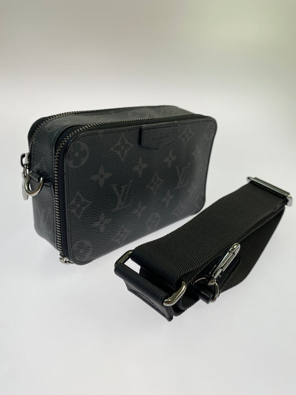 【中古品】【メンズ】 LOUIS VUITTON ルイ・ヴィトン M81260 モノグラム エクリプス アルファ・ウェアラブル ショルダーバッグ 179-260530-KS-11-min カラー：ブラック 万代Net店