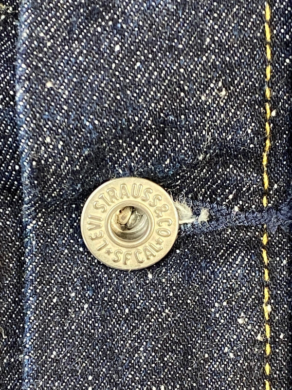 【中古品】【メンズ】 LEVI'S リーバイス TYPE 1 TRUCKER JACKET A3174-0002 タイプ 1 トラッカージャケット デニムジャケット ライトアウター 147-260529-yn-06-min サイズ：L カラー：インディゴ 万代Net店