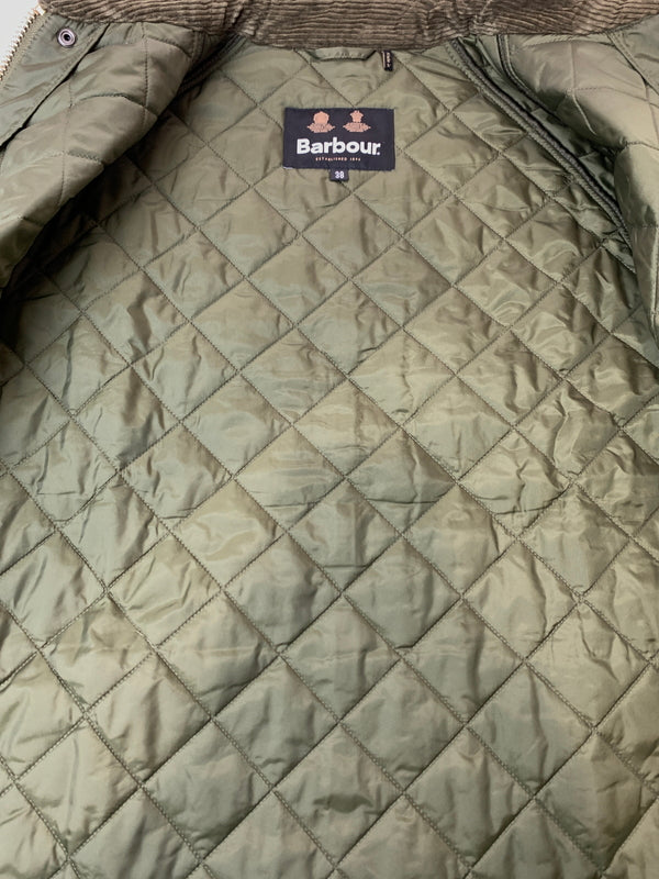 【中古美品】【メンズ】 BARBOUR バーブァー TRANSPORT QUILTED JACKET 242MQU1796 トランスポート キルティング ジャケット アウター 144-260526-jt-15-min サイズ：38 カラー：オリーブ 万代Net店
