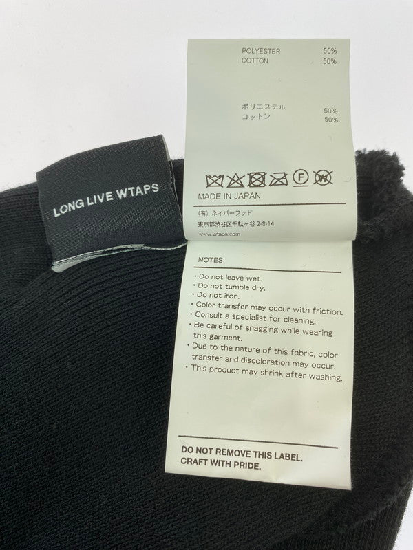 【中古品】【メンズ/レディース】 WTAPS ダブルタップス BEANIE 22AW 222MADT-HT02 ビーニー 帽子 ニット帽 キャップ 185-260524-em-52-min サイズ：00 カラー：ブラック 万代Net店