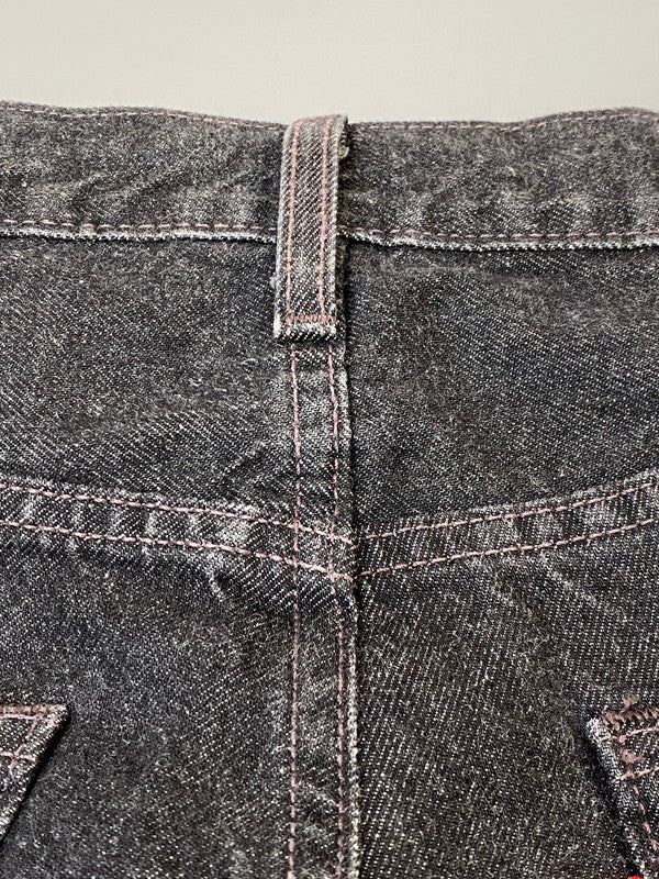 【中古品】【メンズ】 FENG CHEN WANG × LEVI'S フェン・チェン・ワン リーバイス DENIM PANT デニムパンツ 刺繍 153-260606-kt-10-min サイズ：W31 カラー：ブラック 万代Net店