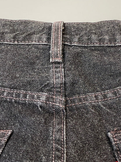 【中古品】【メンズ】 FENG CHEN WANG × LEVI'S フェン・チェン・ワン リーバイス DENIM PANT デニムパンツ 刺繍 153-260606-kt-10-min サイズ：W31 カラー：ブラック 万代Net店