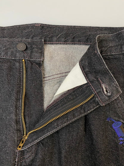 【中古品】【メンズ】 FENG CHEN WANG × LEVI'S フェン・チェン・ワン リーバイス DENIM PANT デニムパンツ 刺繍 153-260606-kt-10-min サイズ：W31 カラー：ブラック 万代Net店