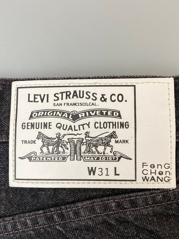 【中古品】【メンズ】 FENG CHEN WANG × LEVI'S フェン・チェン・ワン リーバイス DENIM PANT デニムパンツ 刺繍 153-260606-kt-10-min サイズ：W31 カラー：ブラック 万代Net店