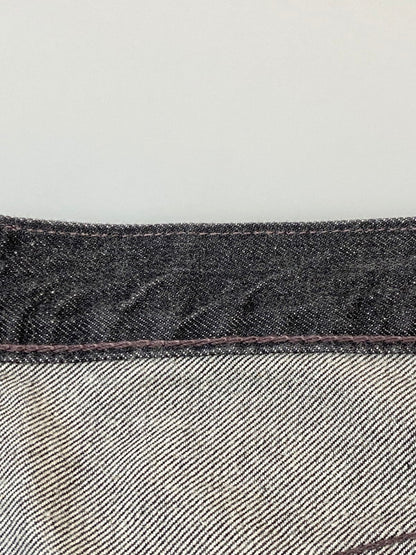 【中古品】【メンズ】 FENG CHEN WANG × LEVI'S フェン・チェン・ワン リーバイス DENIM PANT デニムパンツ 刺繍 153-260606-kt-10-min サイズ：W31 カラー：ブラック 万代Net店
