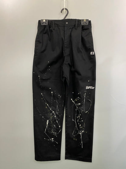 【中古品】【メンズ】 SAPEUR サプール PAINT PANT ペイントパンツ スケーター チノパン 153-260606-kt-07-min サイズ：L カラー：ブラック 万代Net店