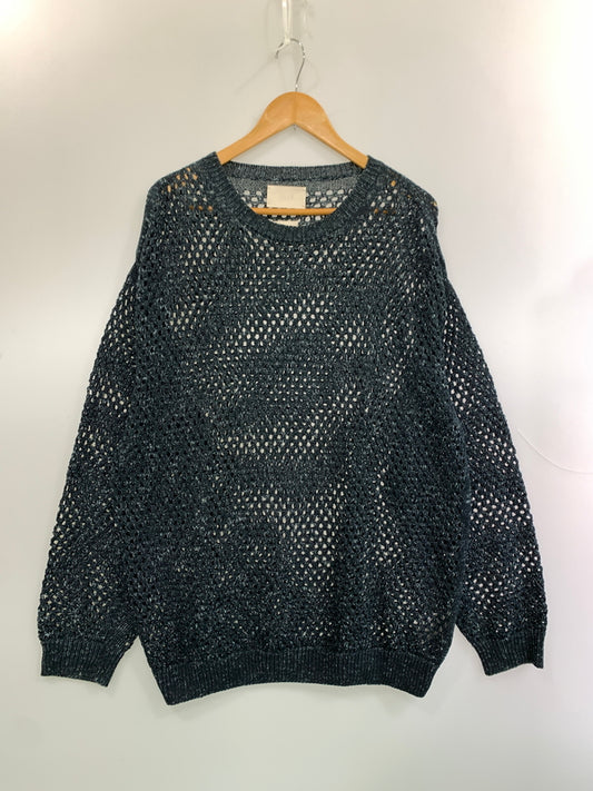 【中古品】【メンズ】 YOKE ヨーク MESHED KNIT CREWNECK YK22SS0346S メッシュニットクルーネック トップス 140-260529-yn-19-min サイズ：3 カラー：ネイビー 万代Net店
