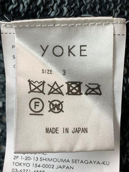 【中古品】【メンズ】 YOKE ヨーク MESHED KNIT CREWNECK YK22SS0346S メッシュニットクルーネック トップス 140-260529-yn-19-min サイズ：3 カラー：ネイビー 万代Net店