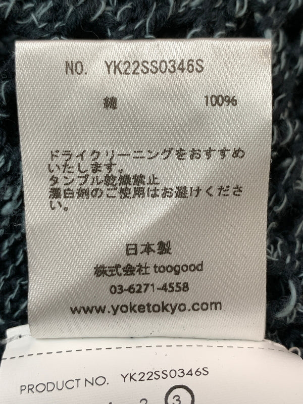 【中古品】【メンズ】 YOKE ヨーク MESHED KNIT CREWNECK YK22SS0346S メッシュニットクルーネック トップス 140-260529-yn-19-min サイズ：3 カラー：ネイビー 万代Net店