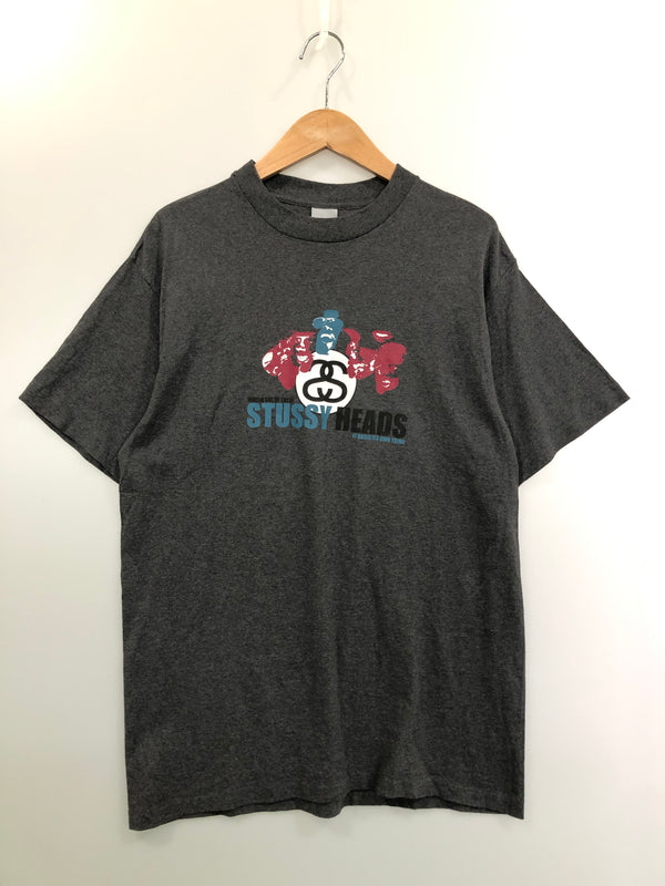 【中古品】【メンズ】 STUSSY ステューシー 00S STUSSY HEADS TEE 半袖Tシャツ ショートスリーブ 142-260531-AS-38-min サイズ：L カラー：グレー 万代Net店