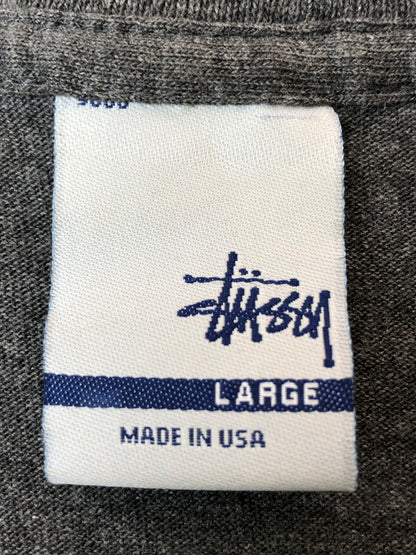 【中古品】【メンズ】 STUSSY ステューシー 00S STUSSY HEADS TEE 半袖Tシャツ ショートスリーブ 142-260531-AS-38-min サイズ：L カラー：グレー 万代Net店