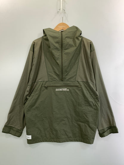 【中古品】【メンズ】 WTAPS ダブルタップス DRAG-ON TEE 181ATDT-CSM08 ハーフジッププルオーバー アノラックパーカー ライトアウター 142-260529-yn-20-min サイズ：03 カラー：オリーブグリーン 万代Net店