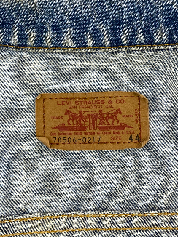 【中古品】【メンズ】 LEVI'S リーバイス 80-90's DENIM JACKET 70506 80-90年代 デニムジャケット ライトアウター 146-260529-yn-05-min サイズ：44 カラー：ライトインディゴ 万代Net店