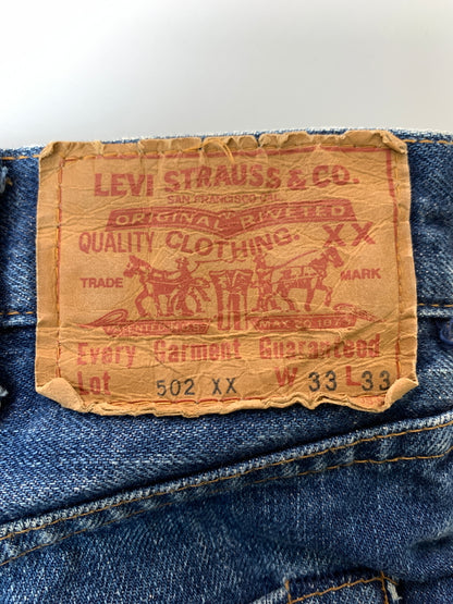 【中古品】【メンズ】 LEVI'S リーバイス 502XX DENIM PANTS 日本製 デニムパンツ ボトムス 157-260529-yn-24-min サイズ：W33 L33 カラー：インディゴ 万代Net店