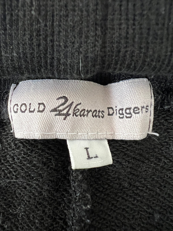 【中古品】【メンズ】 GOLD 24karats Diggers ゴールド トゥエンティーフォーカラッツ ディガーズ VELOR JERSEY SET UP 436FL ベロア ジャージセットアップ 178-260627-kk-15-hon サイズ：L カラー：ブラック 万代Net店